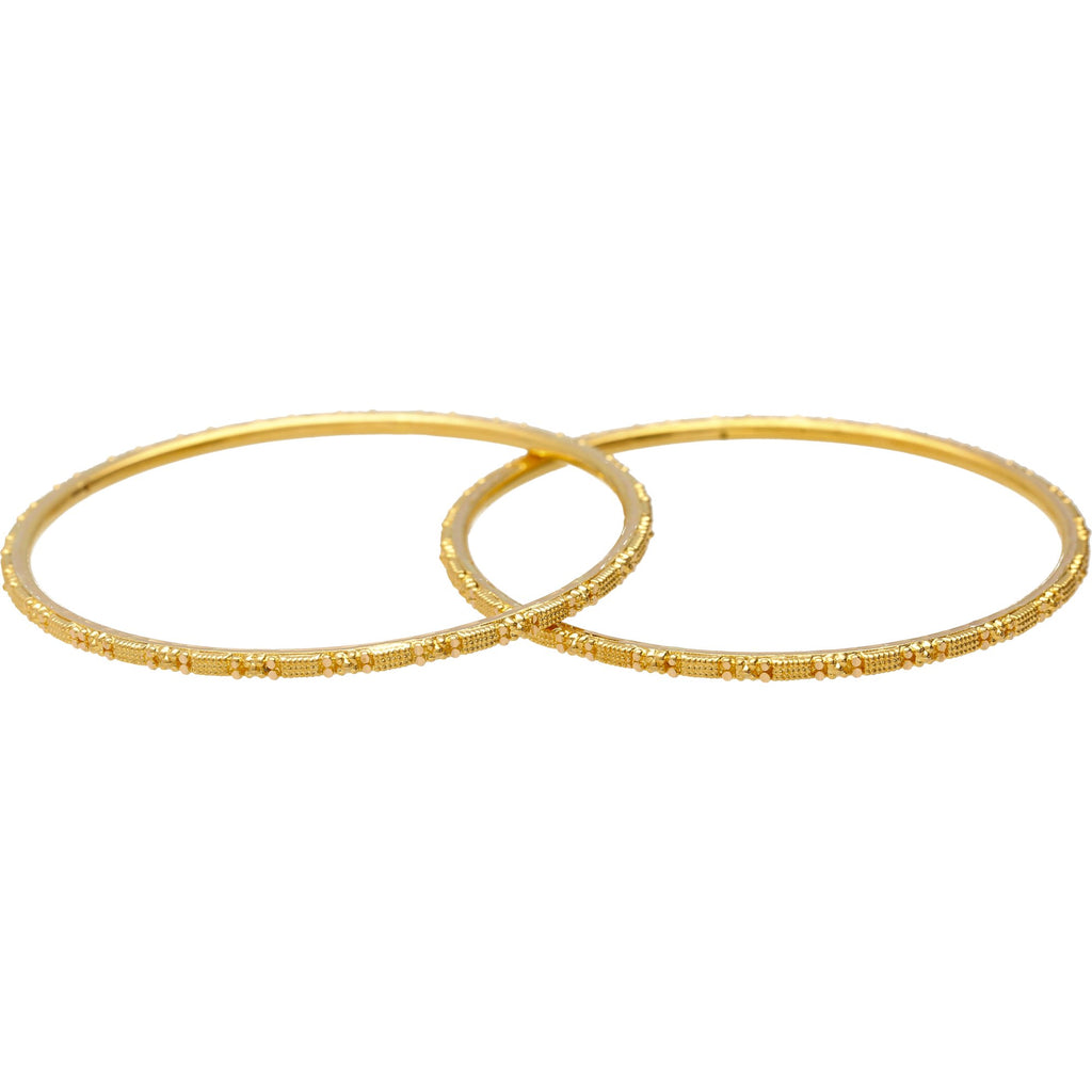 22K Gold Thin Indian Bangle Set of 2 | 
These dainty gold bangles from Virani Jewelers are the perfect addition to your wardrobe. The we...