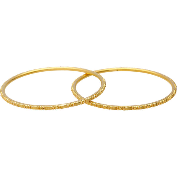 22K Gold Thin Indian Bangle Set of 2 | 
These dainty gold bangles from Virani Jewelers are the perfect addition to your wardrobe. The we...