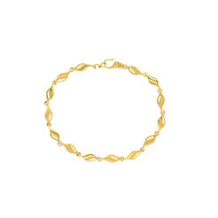 22K Yellow Gold Dazzling Link Peace Bracelet, 6.2 grams