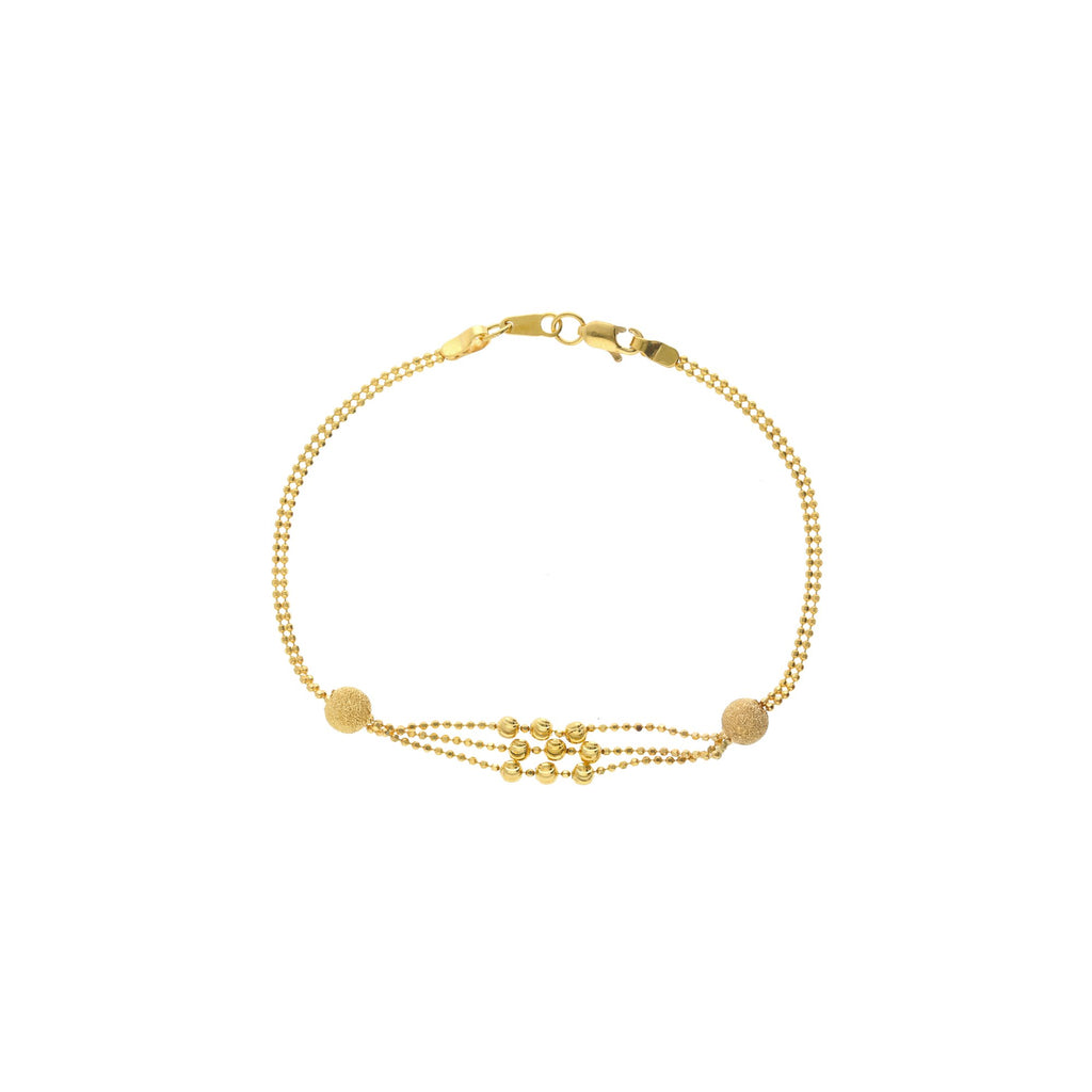 22K Yellow Gold Solitary Design Link Peace Bracelet, 3.7 grams | 


Bracelets that go with everything are the best... aren't they? This 22K yellow gold bracelet i...