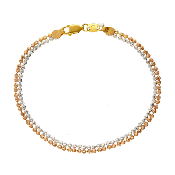 22K Multi-Tone Gold Two Layer Bracelet | 
If you're looking for the perfect bracelet for both your special occasions and to pair with casu...