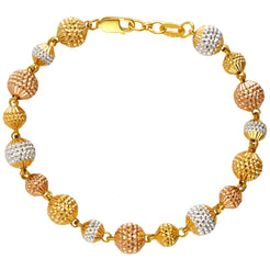 22K Multi-Tone Gold Ramya Beaded Bracelet