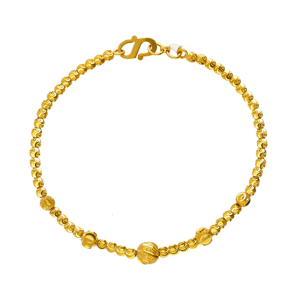 22K Yellow Gold Amara Beaded Bracelet | 
The 22K Yellow Gold Amara Beaded Bracelet is one that any women will cherish forever, Simply ele...