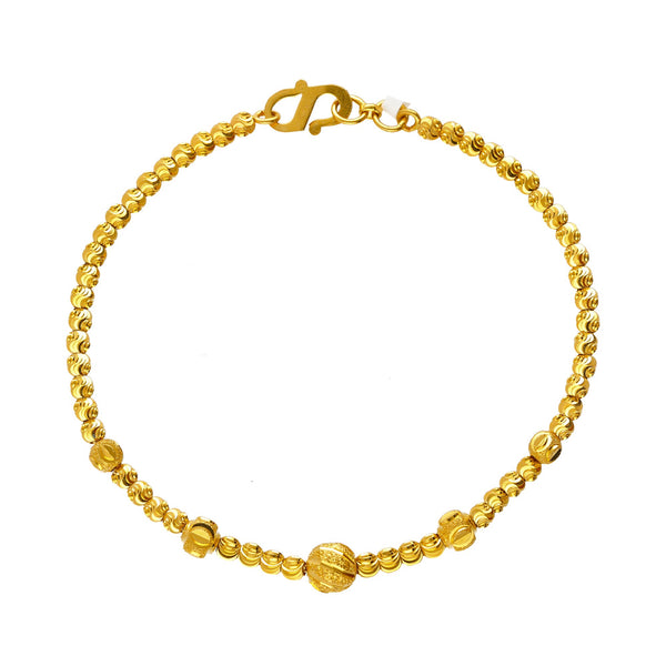 22K Yellow Gold Amara Beaded Bracelet | 
The 22K Yellow Gold Amara Beaded Bracelet is one that any women will cherish forever, Simply ele...