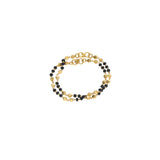 22K Yellow Gold Baby Bracelets Set of 2 W/ Gold Shamballa Beads & Black Beads, 5.1 grams | 



Gift your kids the radiance of fine gold jewelry like this set of two 22K yellow gold baby br...