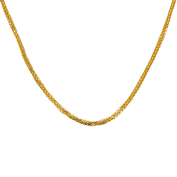 22K Yellow Gold Multi Cable Link Chain | Add a flash of stunning 22 karat gold to any outfit with this stunning multi-cable link chain fro...