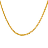 22K Yellow Gold Wheat Link Chain, 55.3 gm | Add bold and sophisticated 22 karat gold to your wardrobe with this men’s 22K gold chain from Vir...