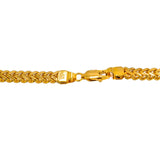 22K Yellow Gold Wheat Link Chain, 55.3 gm | Add bold and sophisticated 22 karat gold to your wardrobe with this men’s 22K gold chain from Vir...