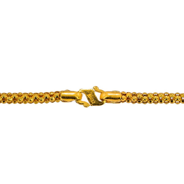 22K Yellow Gold Chain W/ Rounded Cap Link | Take your style to new heights with this 22K gold chain for men from Virani Jewelers!Features:

R...