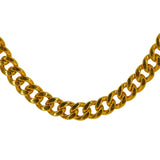 22K Yellow Gold Cuban Link Chain | Add a hint of masculine chic to your chosen attire with this 22K yellow gold Cuban link chain for...