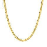 22K Yellow Gold Cuban Link Chain W/ Hammered Details, 20 Inches | Make a masculine chic statement with bold and daring pieces such as this 22K yellow gold Cuban li...