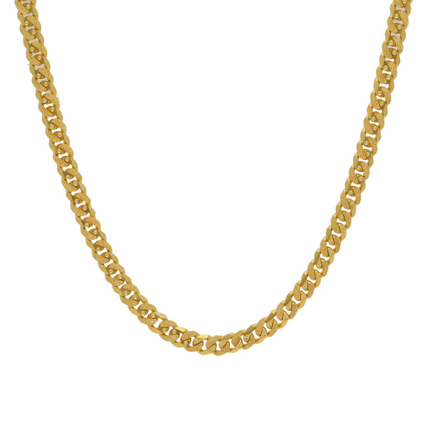 22K Yellow Gold Cuban Chain, Length 24inches | 


A typical versatile gold chain that goes readily with ethnic as well as western apparels. Desi...