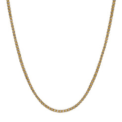 22K Multi Tone Gold Chain W/ Clustered Rondelle Beads