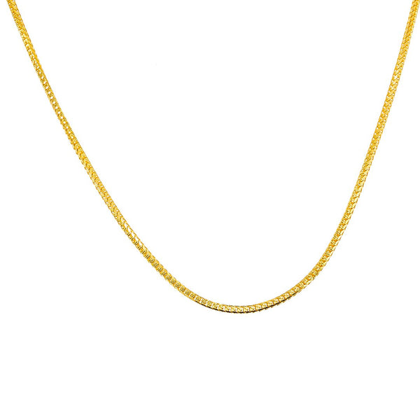 22K Yellow Gold Curb Link Chain | Create the bold, confident look you’ve always wanted with this 22K gold chain from Virani Jeweler...