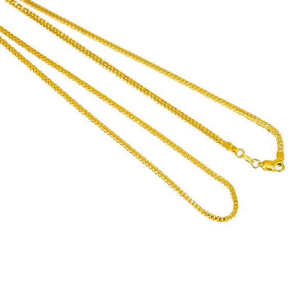 22K Yellow Gold Foxtail Link Chain, 20.2 gm | Take your collection of Indian gold jewelry to the next level with this men’s 22K gold chain from...