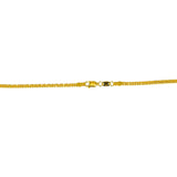 22K Yellow Gold Foxtail Link Chain, 20.2 gm | Take your collection of Indian gold jewelry to the next level with this men’s 22K gold chain from...