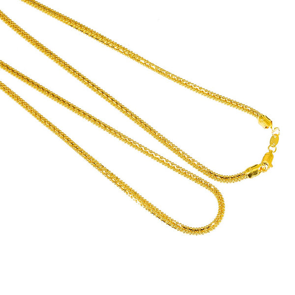 22K Yellow Gold Round Link Chain, 33.8 gm | Add the best in 22K jewelry to your collection with this amazing 22K yellow gold chain from Viran...