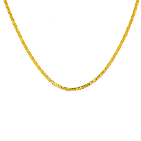 22K Yellow Gold Round Link Chain, 26.8 gm | Invest in the best 22K gold available with this yellow gold men’s chain from Virani Jewelers!Feat...