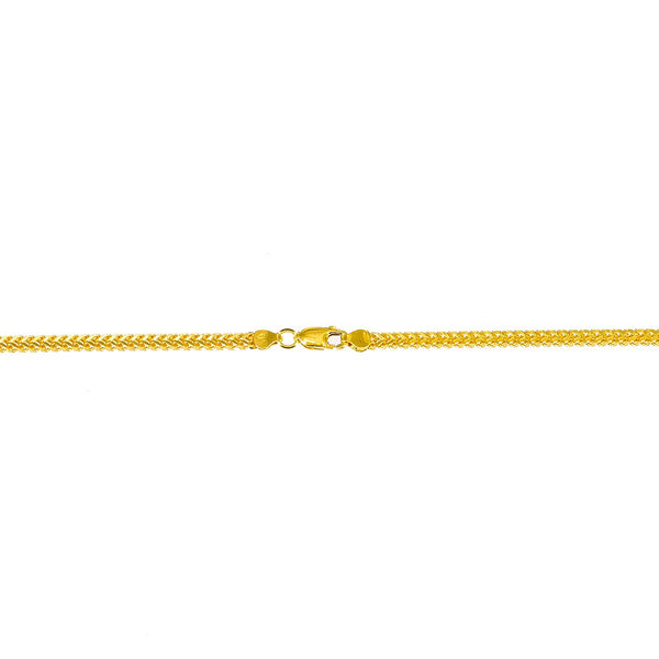 22K Yellow Gold Wheat Link Chain, 29.2 gm | Up your style and confidence with this 22K yellow gold wheat link chain from Virani Jewelers!Feat...