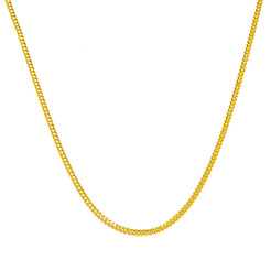 22K Yellow Gold Wheat Link Chain, 29.2 gm