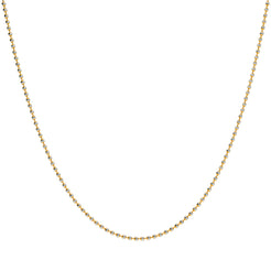 An image of a 22K gold chain with round beads from Virani Jewelers.