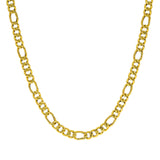 An image of the Figaro chain design on the gold chain for men from Virani Jewelers. | Enhance your masculine-chic look with a 22K gold chain from Virani Jewelers!

Made with a Figaro ...