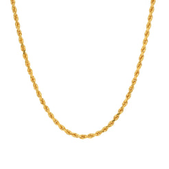 An image of the twisted 22K rope chain from Virani Jewelers.