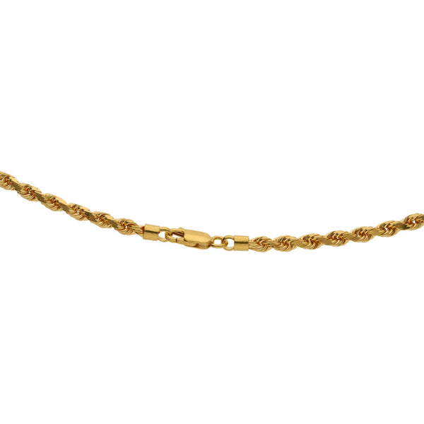 An image of the clasp for the twisted 22K rope chain from Virani Jewelers. | Spice up your wardrobe with a 22K gold chain from Virani Jewelers!

Features Virani’s signature 2...