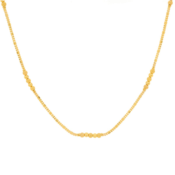 An image of the minimalist 22K gold necklace from Virani Jewelers. | Show off your minimalistic style with this gorgeous 22K gold necklace from Virani Jewelers!

Desi...