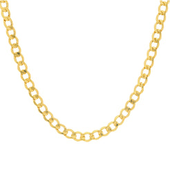 An image of the 22K gold Cuban link chain from Virani Jewelers.