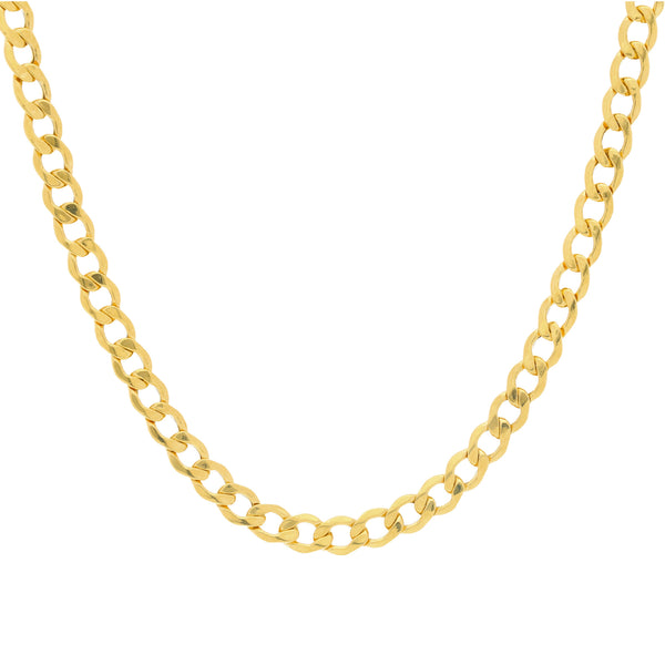 An image of the 22K gold Cuban link chain from Virani Jewelers. | Find the perfect 22K gold chain for every occasion when you visit Virani Jewelers!

Features a lo...