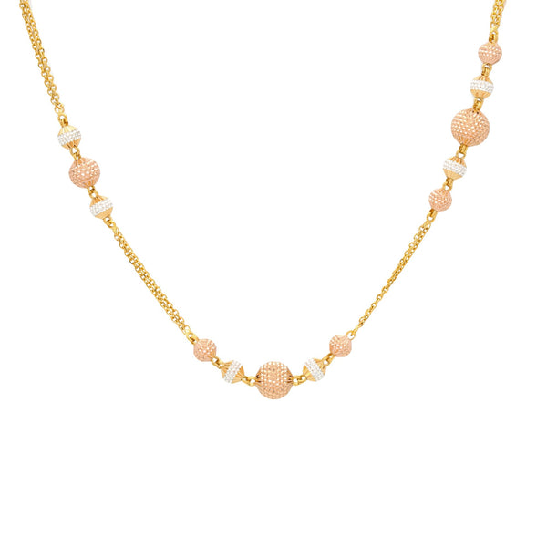 22K Gold Chain with Rose Gold Accented balls, 28 inches | 


Make a statement with any look when you couple it with a 22K gold chain from Virani Jewelers! ...