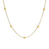 22K Gold Chain in multicolor, 22 inches | 



22K Yellow Gold Chain W/Beaded Strand. This exquisite chain includes a beaded chain  with lit...