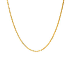 22K Yellow Gold Beaded Link Chain