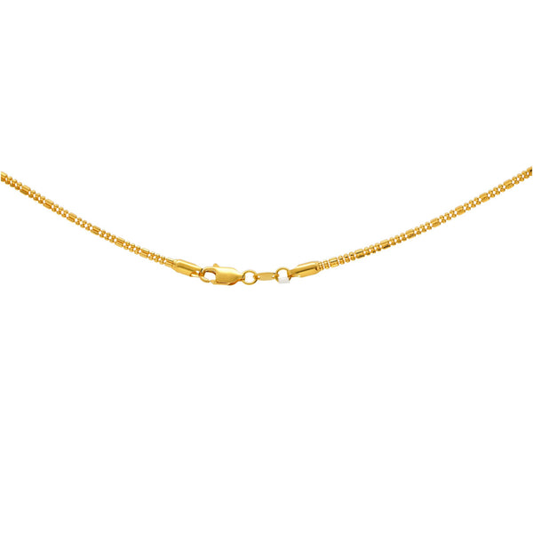 22K Yellow Gold Dotted Classic Chain | 
The 22K Yellow Gold Dotted Classic Chain from Virani Jewelers will add an air of sophistication ...