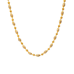 22K Yellow & White Gold Beaded Luxe Chain