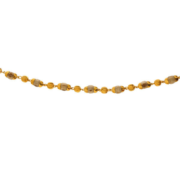 22K Yellow & White Gold Beaded Luxe Chain | 
Our 22K Yellow Gold Resort Chain is just what you need to show off your sophisticated style. Thi...