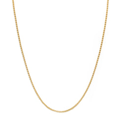 22K Yellow Gold Chain W/ Rounded Short Bead Link