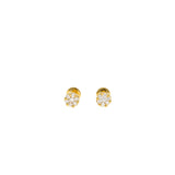 An image of the Virani Jewelers 22K gold earrings with flowers made of cubic zirconia. | Give your child a gift they’ll cherish with these Indian gold earrings from Virani Jewelers!

Mad...