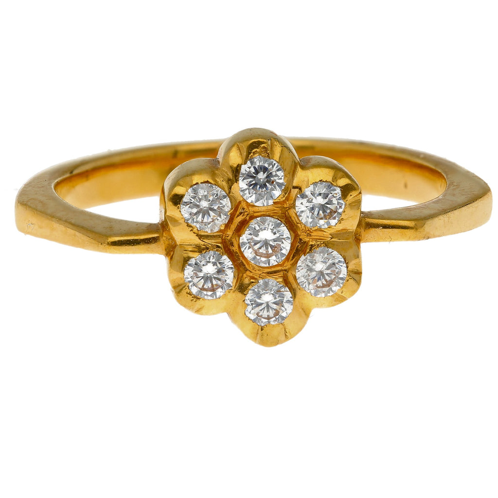 22K Yellow Gold Flora Ring | 
The 22K Yellow Gold Flora Ring is simple and classy. The ultra feminine gold ring for women has ...