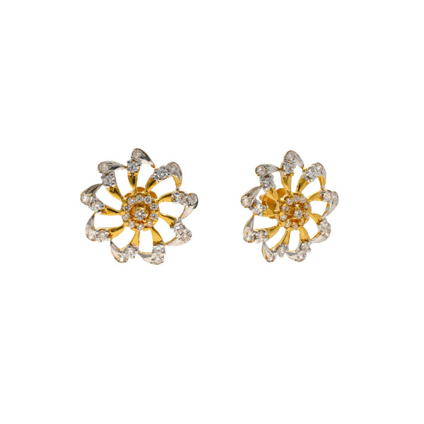 22K Multi-tone Gold & CZ Stone Floral Studs | 


Add a dash of feminine sparkle to your look with a beautiful pair of our 22K Multi-Tone Gold &...