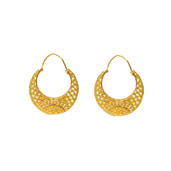 22K Yellow Gold Classic Indian Hoops