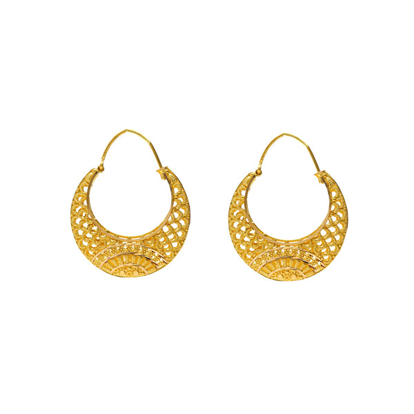 22K Yellow Gold Classic Indian Hoops | 


The 22K Yellow Gold Classic Indian Hoops are everything you need to shine day or night! The be...