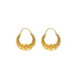 22K Yellow Gold Indian Eve Earrings
