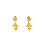 22K Yellow Gold Jhumki Drop Earrings W/ Detailed Dome & Cluster Gold Balls | 



Sometimes your already chic look simply needs a hint of gold like this radiant 22K yellow gol...