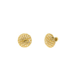 22K Yellow Gold Button Earrings W/ Gold Ball Flower Accents, 5.8 grams | 



Add a dainty hint of golden texture to your everyday attire with this pair of 22K yellow gold...