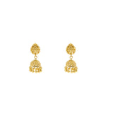 22K Yellow Gold Small Jhumki Drop Earrings W/ Smooth Gold Ball Trim | 



Sometimes statement looks come in small packages like these radiant 22K yellow gold small Jhu...