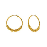 22K Yellow Gold Hoop Earrings W/ Swirl-Etched Gold Beads | 


Be brilliant and luxurious bold with the splendor of fine gold jewelry like this pair of 22K y...