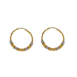 22K Multi Tone Gold Hoop Earrings W/ Gold Chiseled Bicone Beads | 


Enjoy the lavish looks of textured design crafted into fine gold with jewelry like this pair o...