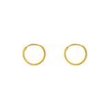 An image of the two 22K gold earrings with a hammered design from Virani Jewelers. | Complete your look with these 22K gold earrings from Virani Jewelers!

Features a hammered design...